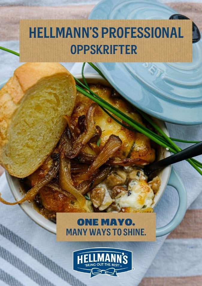 Last ned deilige oppskrifter laget med Hellmann’s professional